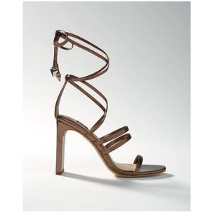 WHBM Metallic "Laila" Strappy Sandals, Size 6.5